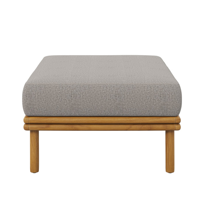 Willow Outdoor Patio Teak Wood Ottoman