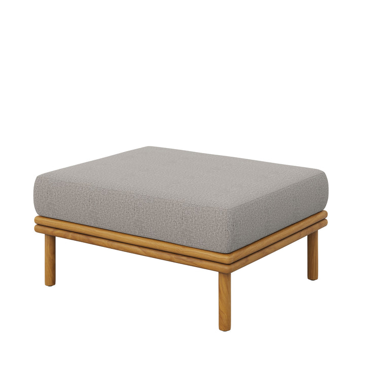 Willow Outdoor Patio Teak Wood Ottoman