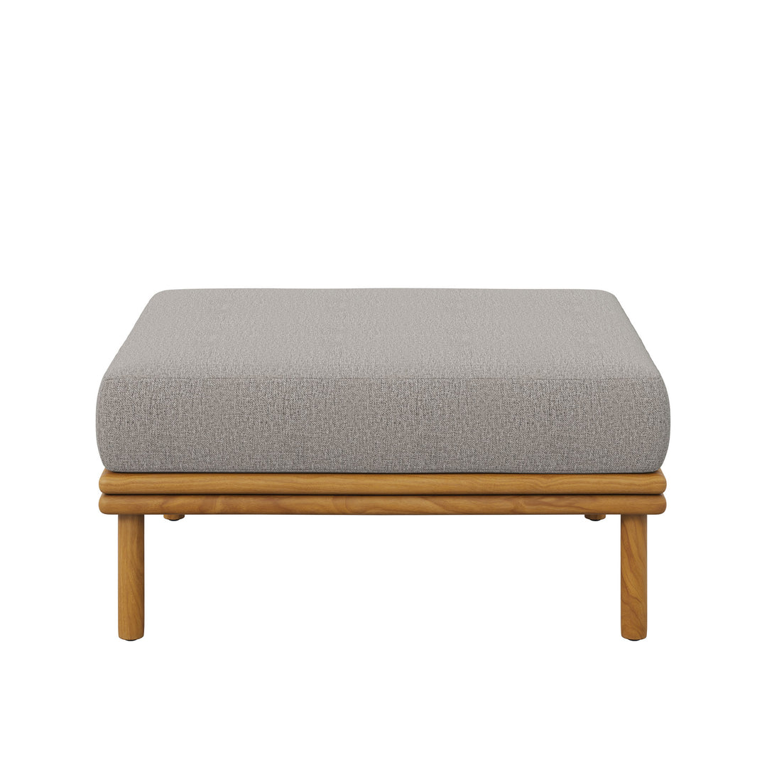 Willow Outdoor Patio Teak Wood Ottoman