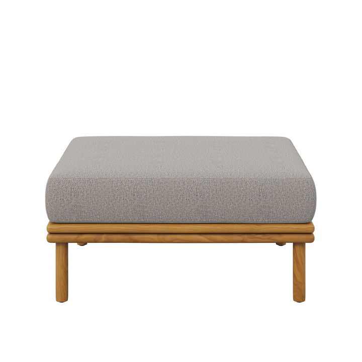 Willow Outdoor Patio Teak Wood Ottoman