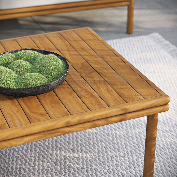 Willow Exterior Entertaining Teak Wood Coffee Table