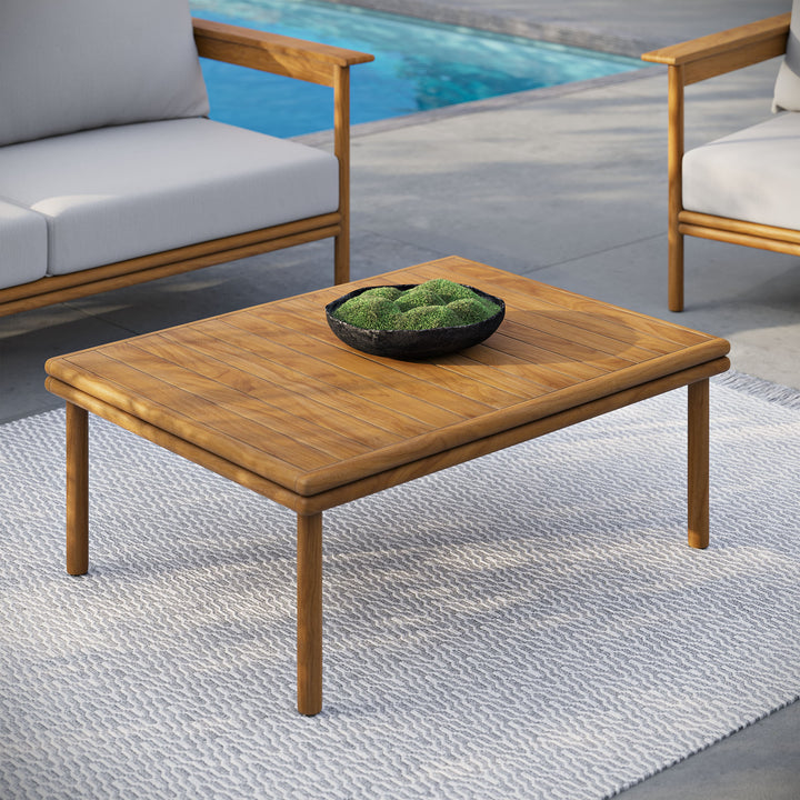 Willow Exterior Entertaining Teak Wood Coffee Table