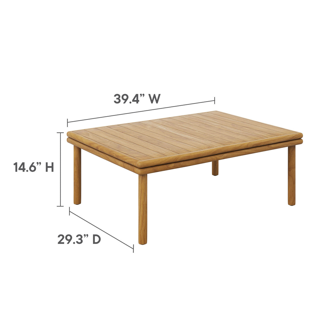 Willow Exterior Entertaining Teak Wood Coffee Table