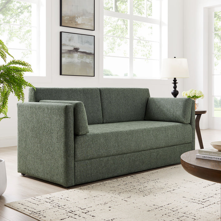 Lyndon Upholstered Heathered Chenille Sofa