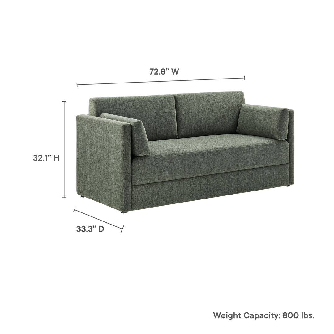 Lyndon Upholstered Heathered Chenille Sofa