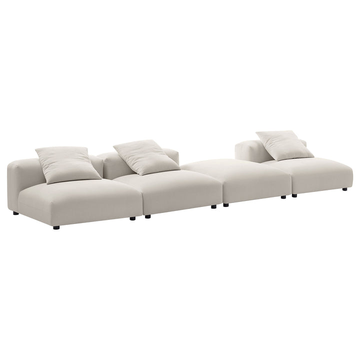 Serenity 4-Piece Modular Upholstered Fabric Sectional Sofa