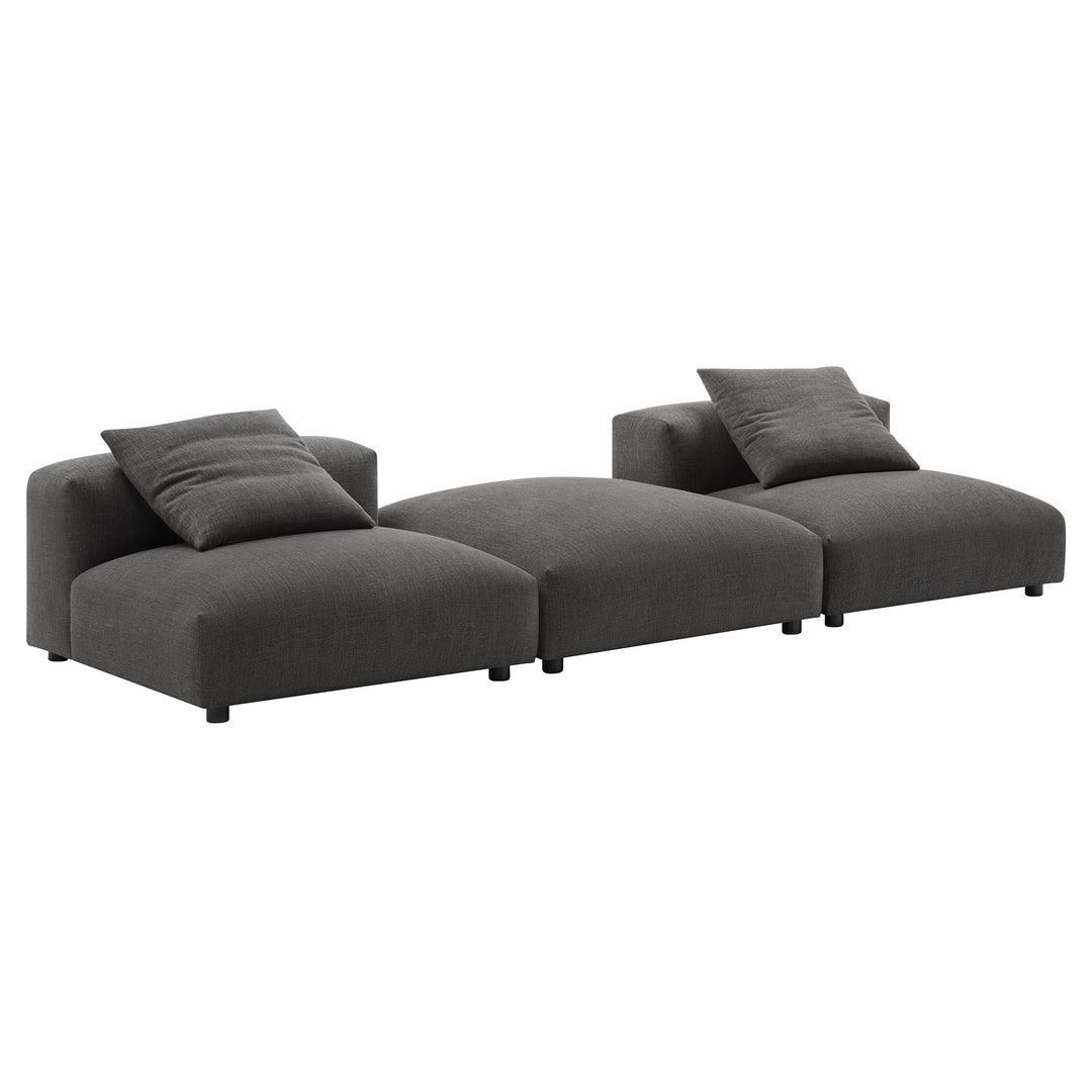 Serenity 3-Piece Modular Upholstered Fabric Sectional Sofa