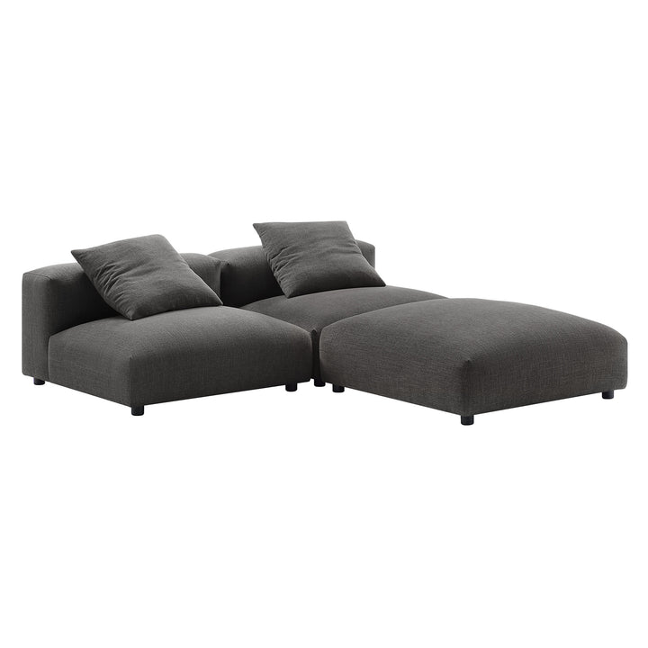 Serenity 3-Piece Modular Upholstered Fabric Sectional Sofa