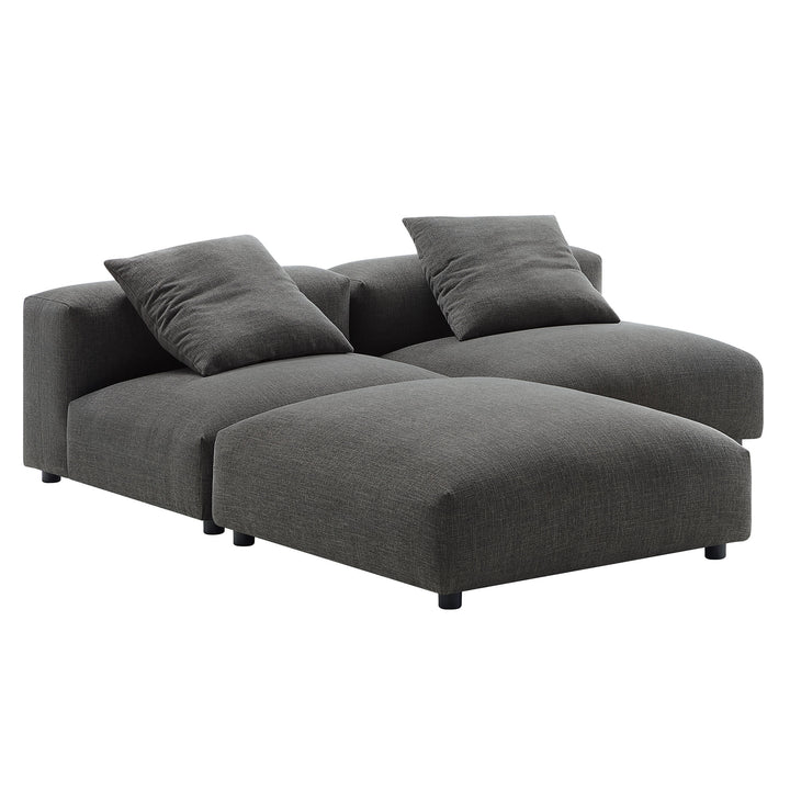 Serenity 3-Piece Modular Upholstered Fabric Sectional Sofa