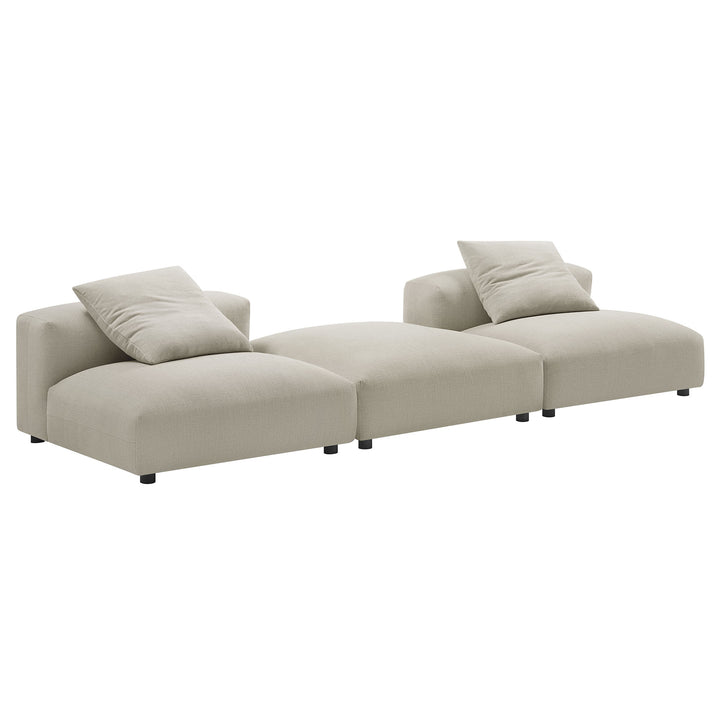 Serenity 3-Piece Modular Upholstered Fabric Sectional Sofa