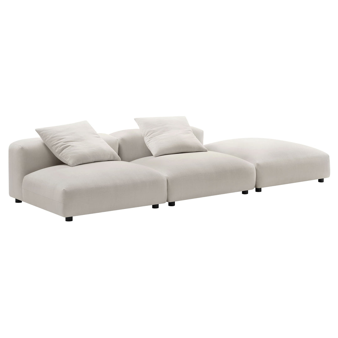 Serenity 3-Piece Modular Upholstered Fabric Sectional Sofa