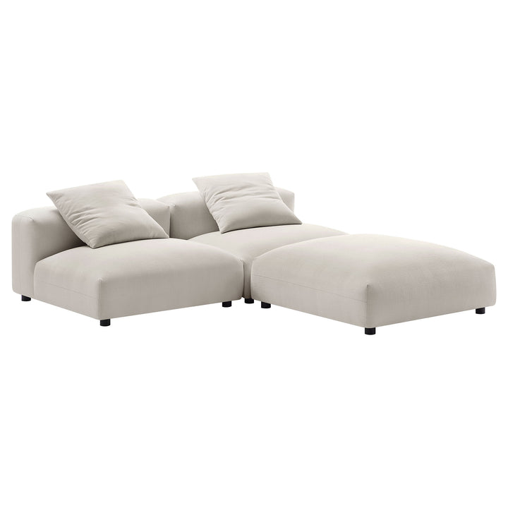 Serenity 3-Piece Modular Upholstered Fabric Sectional Sofa