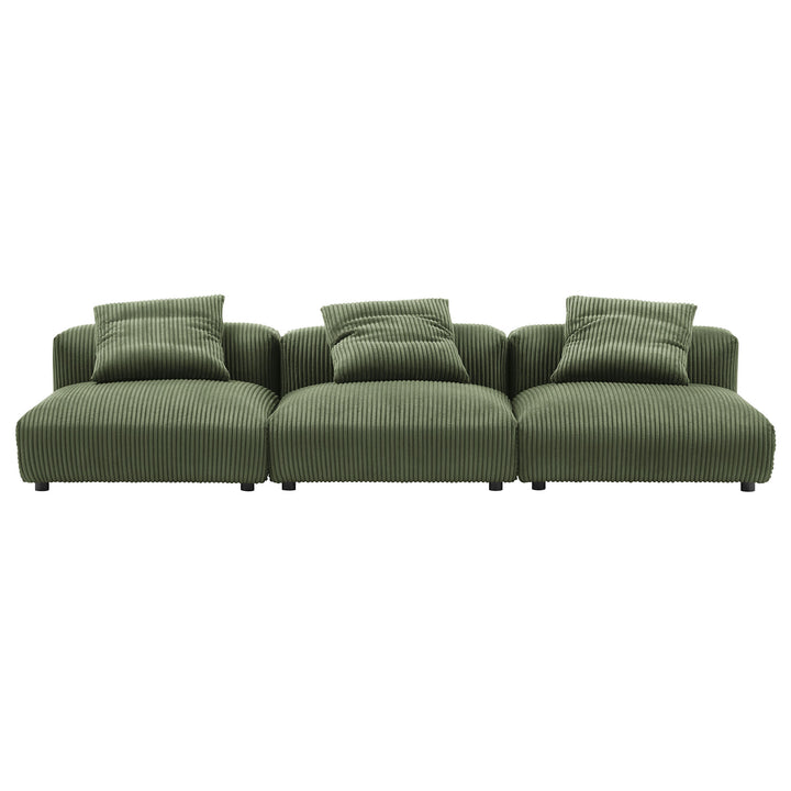 Serenity 3-Piece Modular Corduroy Upholstered Sofa