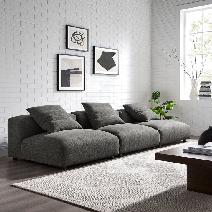 Serenity 3-Piece Modular Upholstered Fabric Sofa