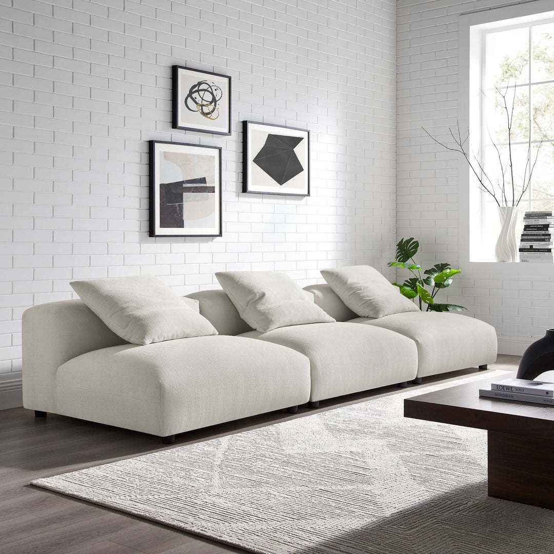 Serenity 3-Piece Modular Upholstered Fabric Sofa