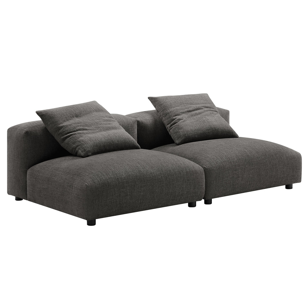 Serenity 2-Piece Modular Upholstered Fabric Sofa