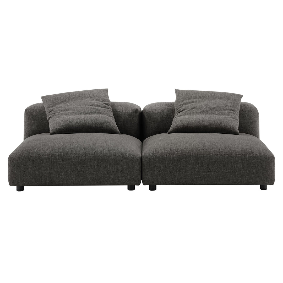 Serenity 2-Piece Modular Upholstered Fabric Sofa