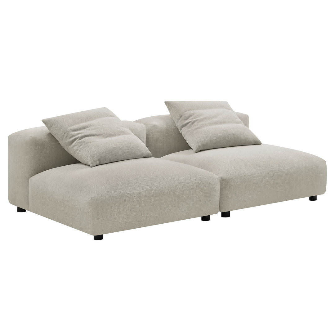 Serenity 2-Piece Modular Upholstered Fabric Sofa