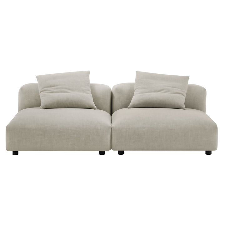 Serenity 2-Piece Modular Upholstered Fabric Sofa