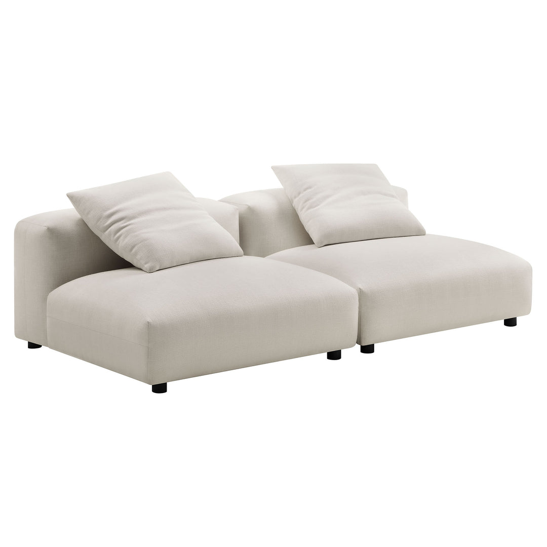 Serenity 2-Piece Modular Upholstered Fabric Sofa