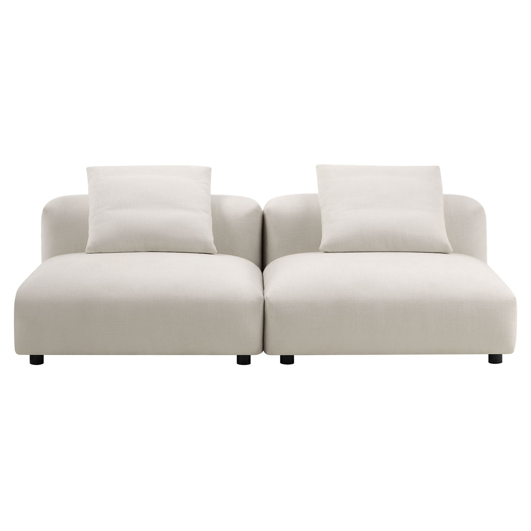 Serenity 2-Piece Modular Upholstered Fabric Sofa