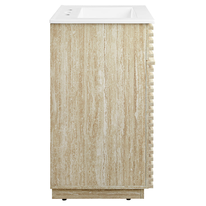 24" Faux Travertine Toilet Topper Vanity