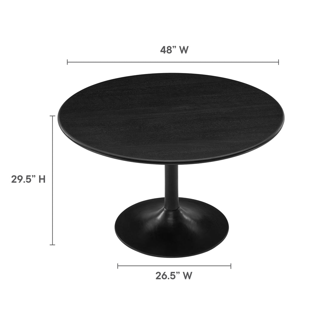 Lippa 48" Round Retro Wood Dining Table