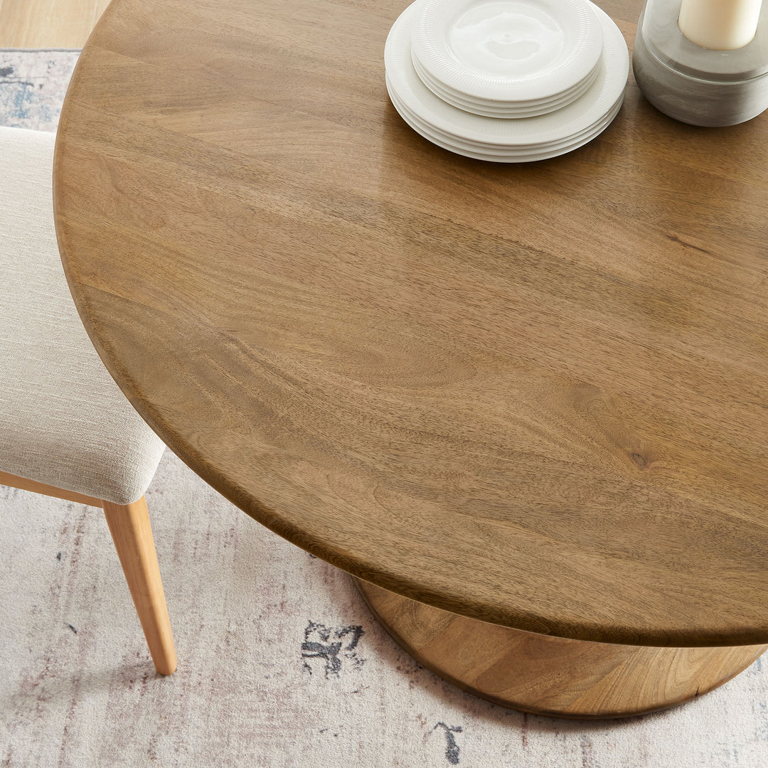 Lippa 48" Round Retro Wood Dining Table