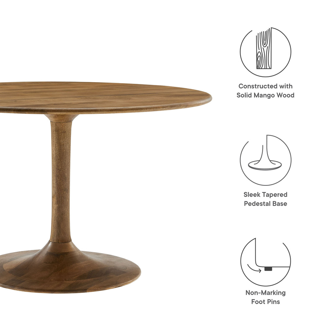 Lippa 48" Round Retro Wood Dining Table