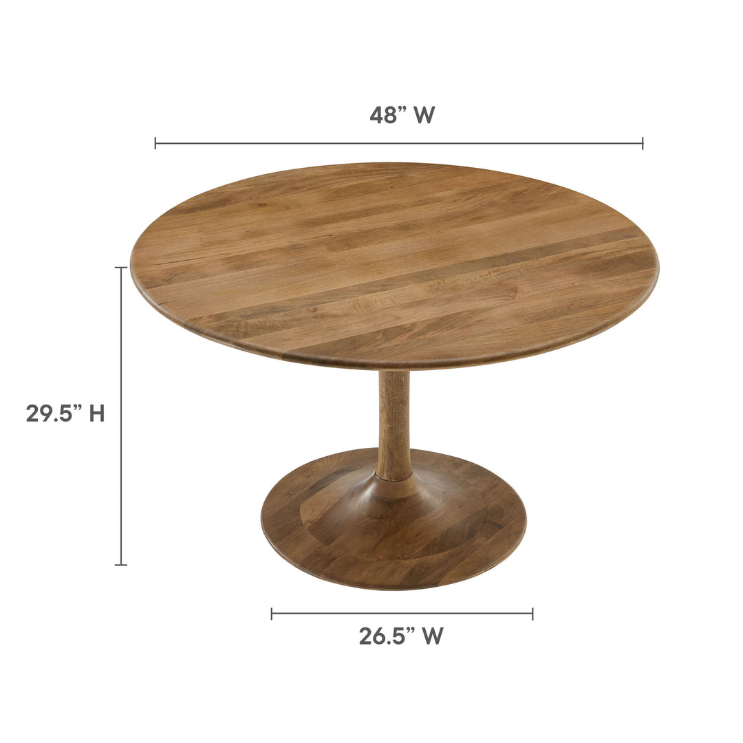 Lippa 48" Round Retro Wood Dining Table