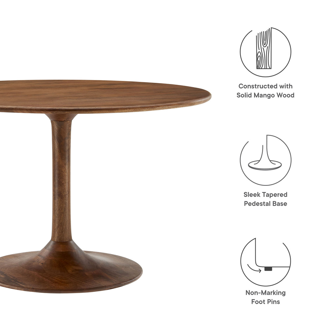 Lippa 48" Round Retro Wood Dining Table