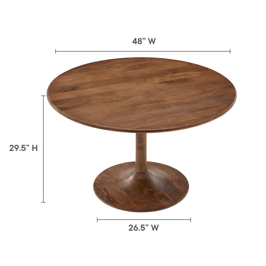 Lippa 48" Round Retro Wood Dining Table