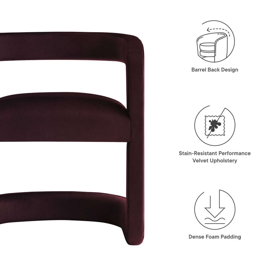 Waverly Boudoir Plush Velvet Dining Chair