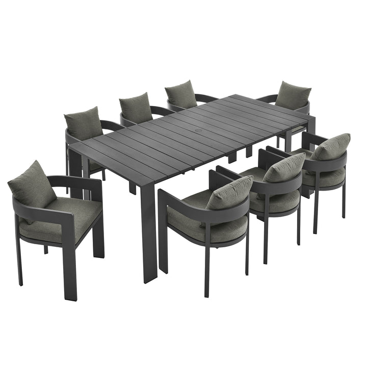 Tahoe 9-Piece Aluminum Patio Dining Set