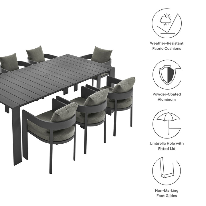 Tahoe 9-Piece Aluminum Patio Dining Set