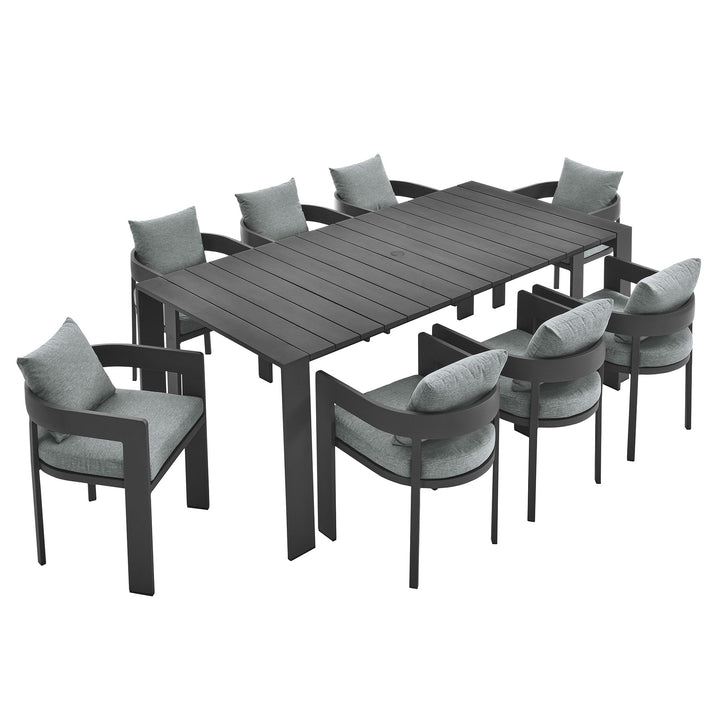 Tahoe 9-Piece Aluminum Patio Dining Set