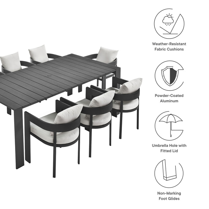 Tahoe 9-Piece Aluminum Patio Dining Set