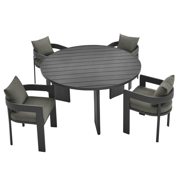 Tiger 5-Piece Outdoor Patio Aluminum Dining Set