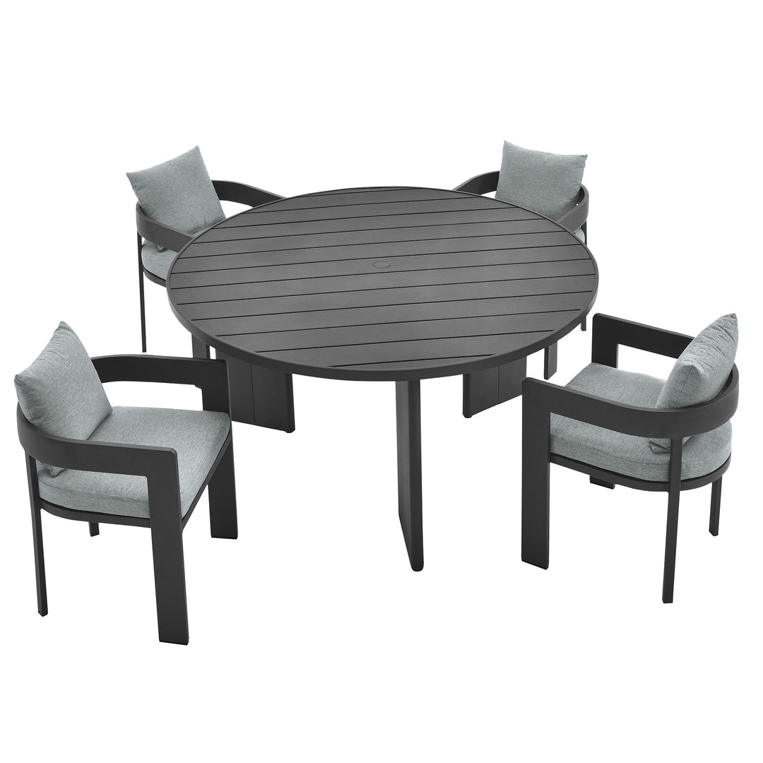 Tiger 5-Piece Outdoor Patio Aluminum Dining Set