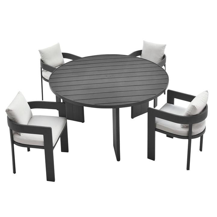 Tiger 5-Piece Outdoor Patio Aluminum Dining Set