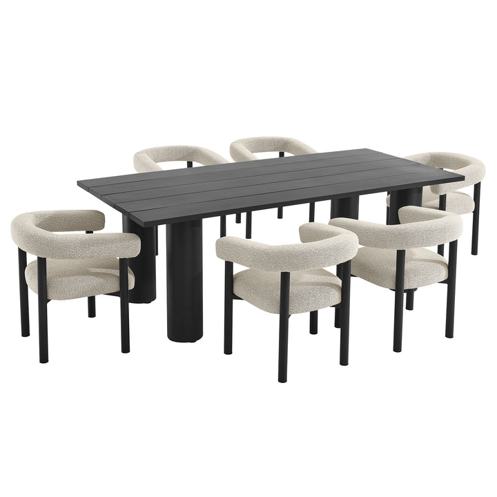 Nautica 7-Piece Rectangular Outdoor Patio Aluminum Dining Ensemble