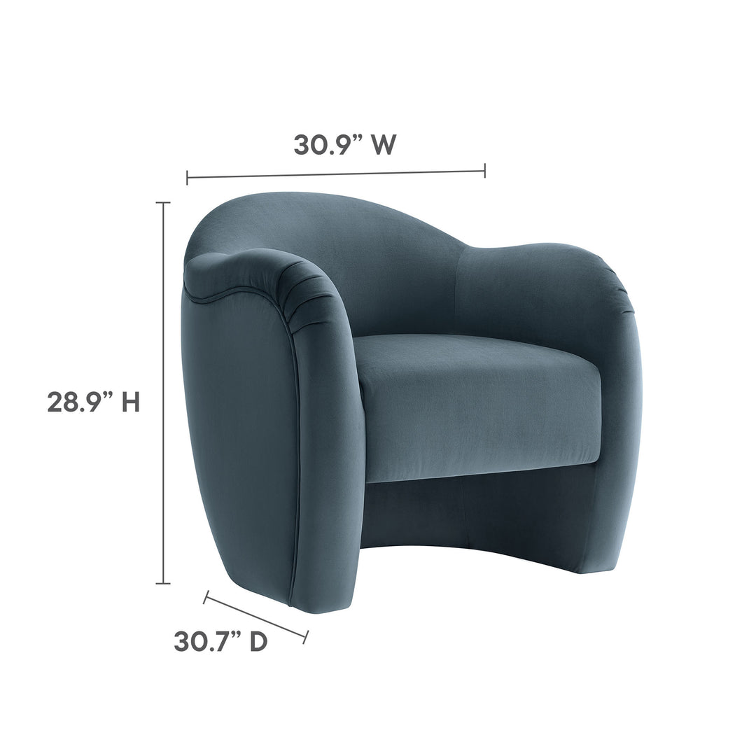 Chic Plush Velvet Club Chair