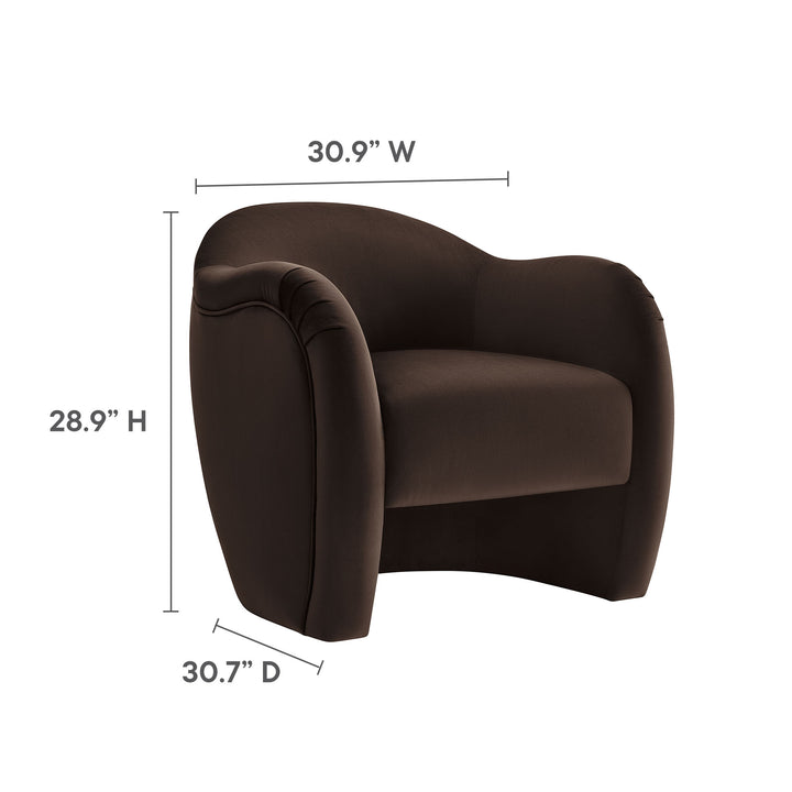 Chic Plush Velvet Club Chair