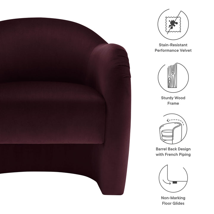 Chic Plush Velvet Club Chair