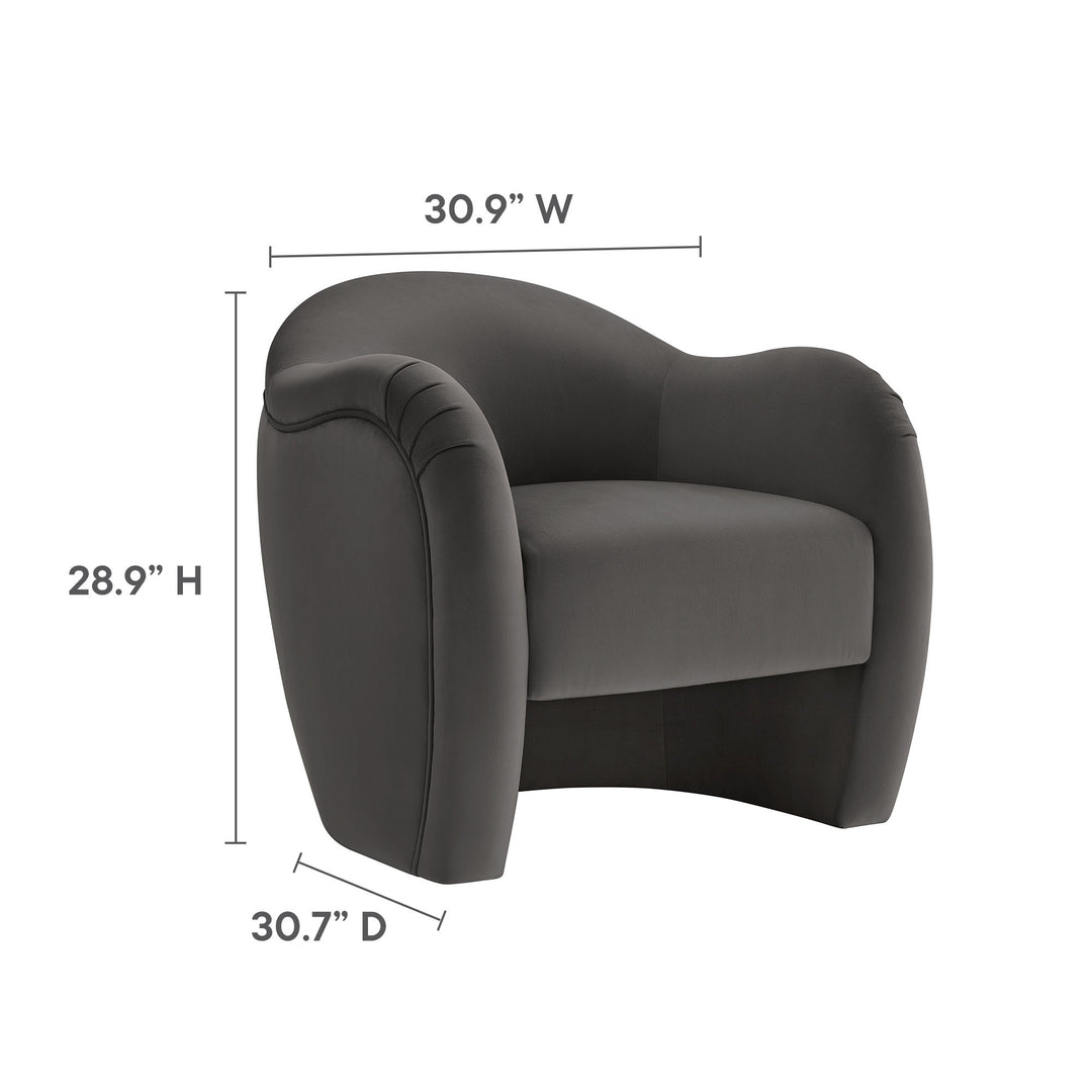 Chic Plush Velvet Club Chair