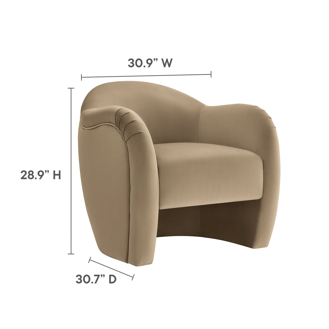 Chic Plush Velvet Club Chair