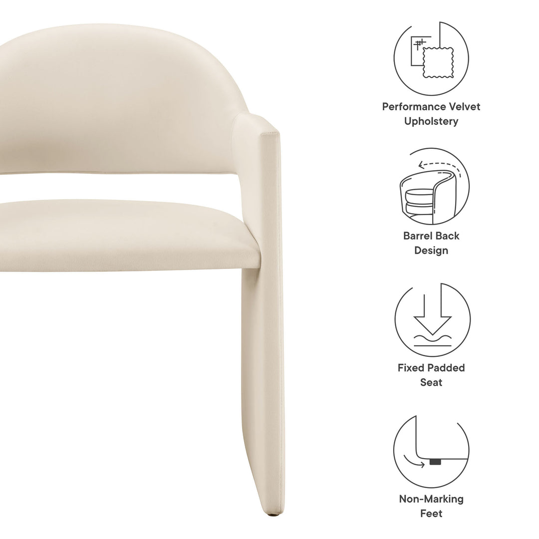Tristan Plush Velvet Dining Armchair