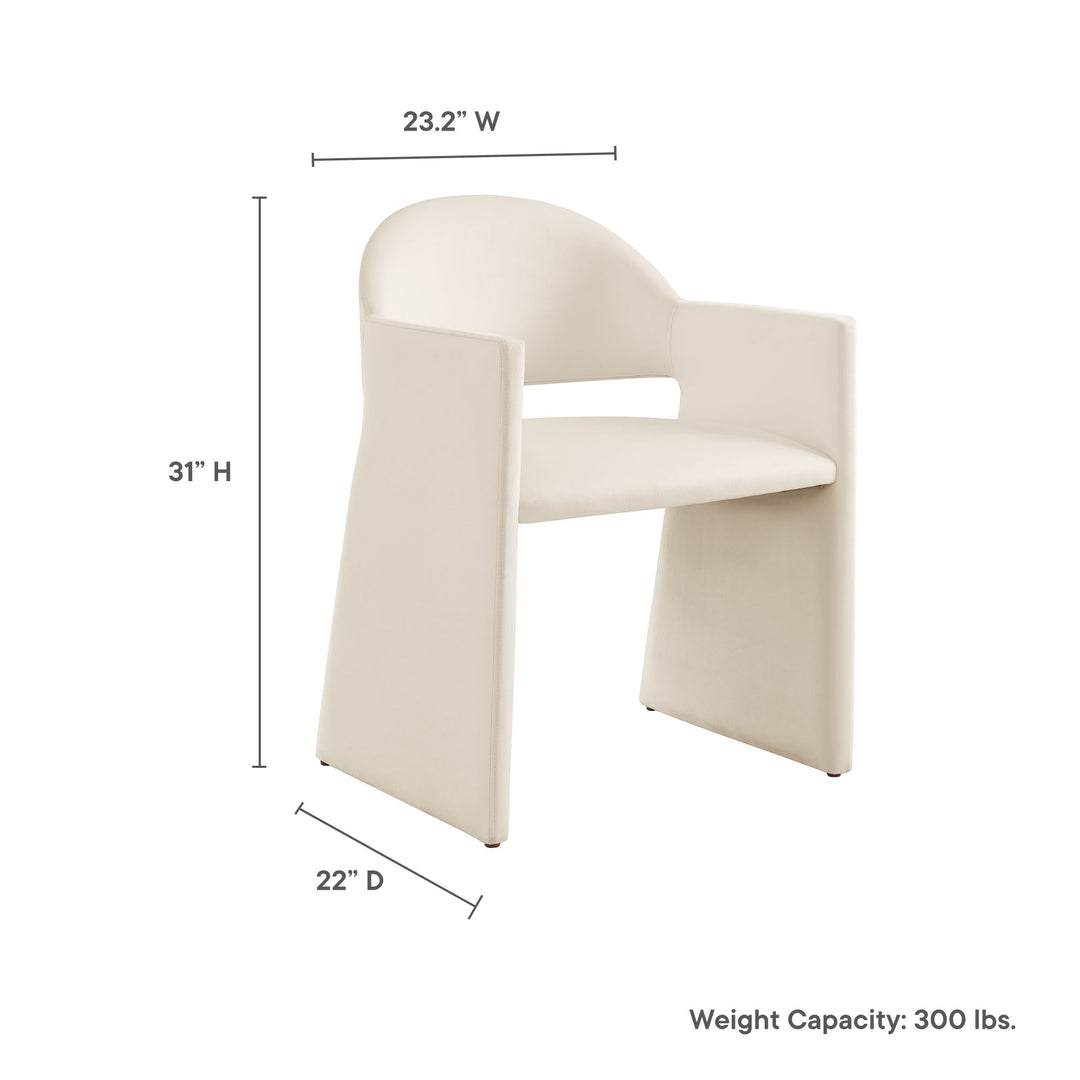Tristan Plush Velvet Dining Armchair