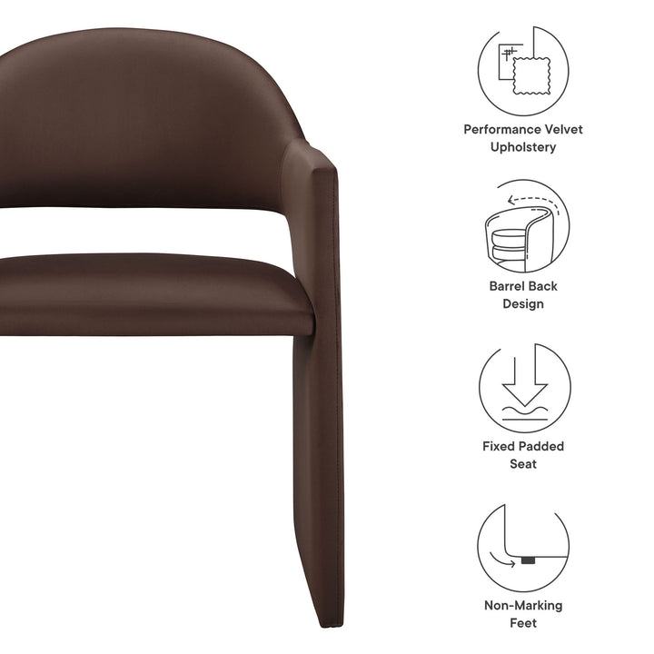 Tristan Plush Velvet Dining Armchair