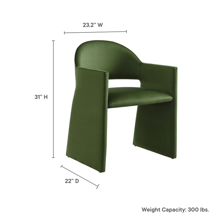 Tristan Plush Velvet Dining Armchair